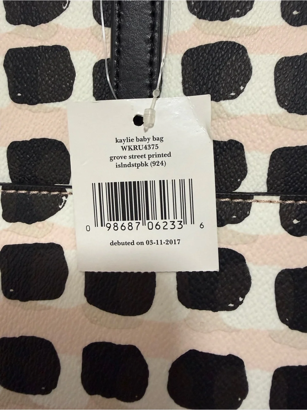 NWT kate spade Black and Pink Baby Bag